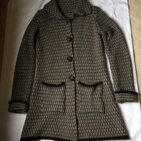 Long button Up Sweater Cardigan Coat - Picture 1 of 7
